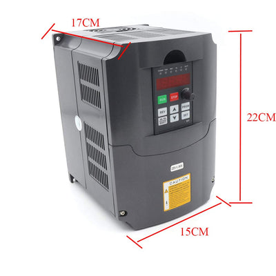 RATTMMOTOR VFD 4kW 220V 3 Phasen Frequenzumrichter CNC Umrichter mit 2m Verlängerungskabel für Spind