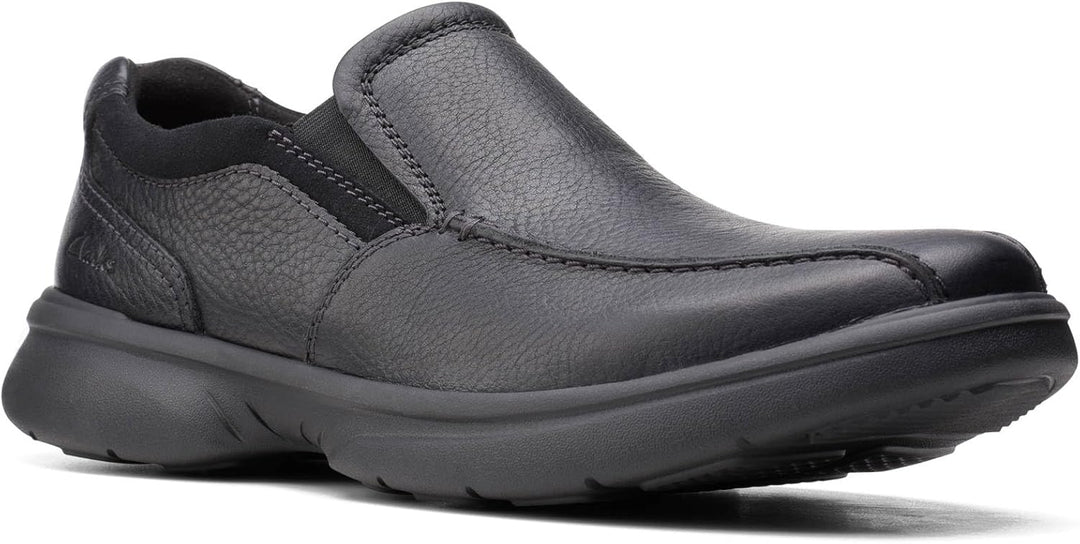 Clarks Herren Bradley Step Slipper 39.5 EU Schwarzes Trommelleder, 39.5 EU Schwarzes Trommelleder
