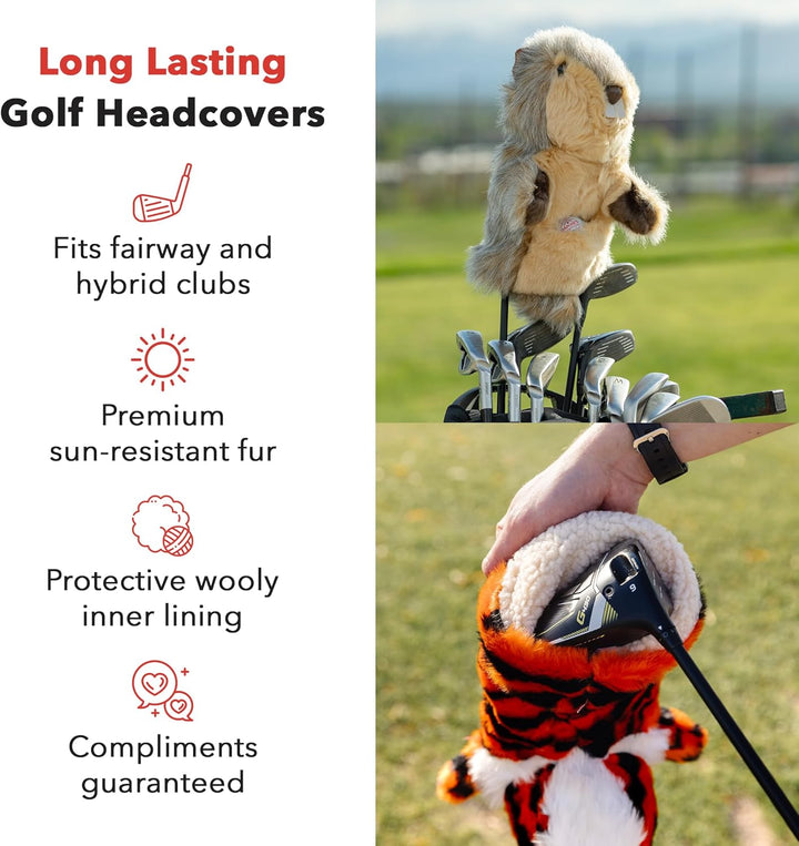 Daphne’s Headcovers Tiger Headcover Funny Golf Club Cover Stylish Protection for Club Driver Headcov