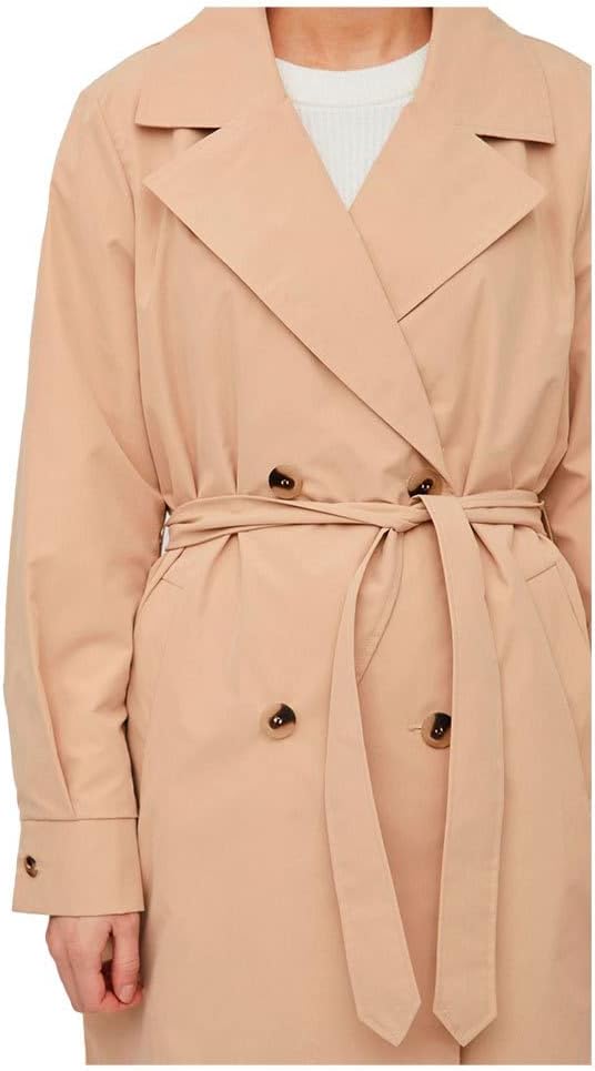 Vila Damen Vimersin Trenchcoat-Noos Mantel 36 Sesame, 36 Sesame