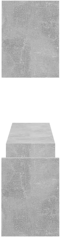 homiuse 100x15x20 cm Wandregale 2 STK. Betongrau BüCherregal Wand Wandregal Holz Regal Wand Wandrega
