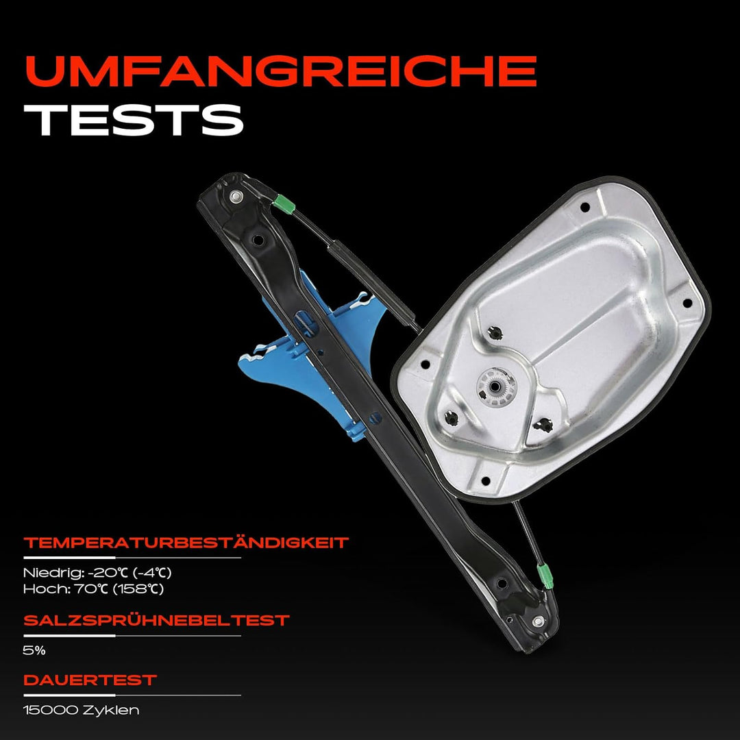 Frankberg Fensterheber elektrisch 4/5 Türen Hinten Links Kompatibel mit Golf Plus 5M1 521 Golf V 1K1
