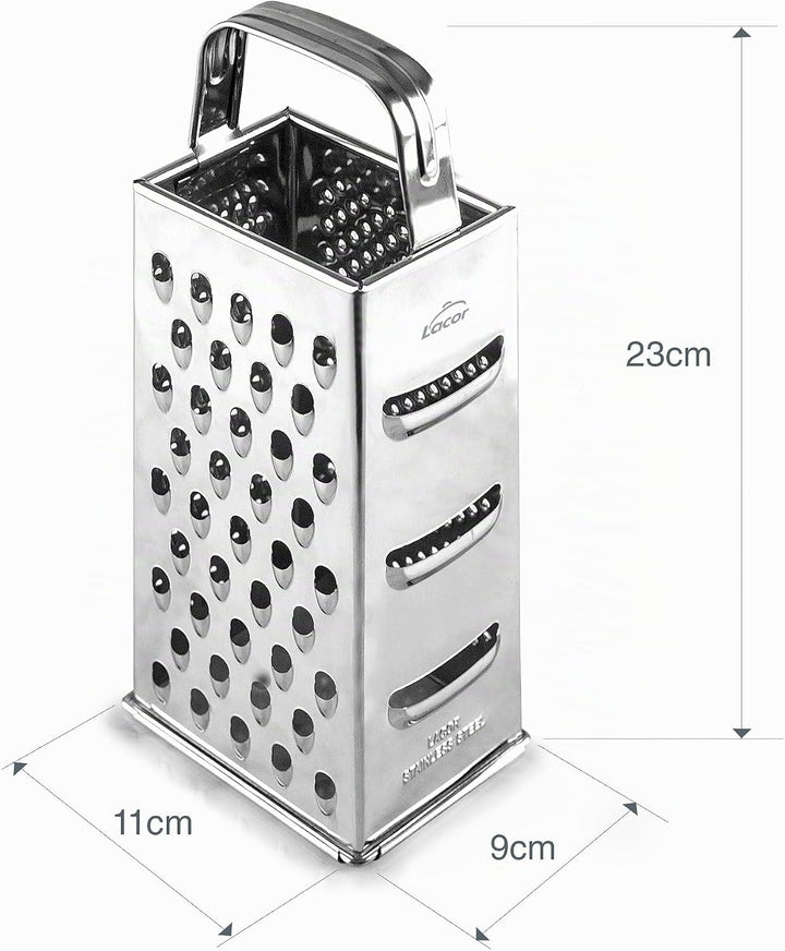 Lacor - 60305 - Reibe 6 in 1, robust und widerstandsfähig, spülmaschinenfest, zum Reiben aller Arten