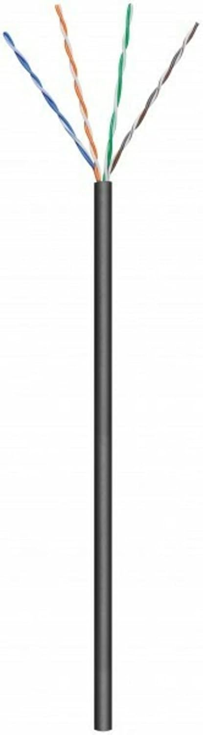 Danicom CAT5e Outdoor Netzwerkkabel - U/UTP - AWG 26/1 (Flexibel) - 100 Meter - Schwarz - CCA, POE,
