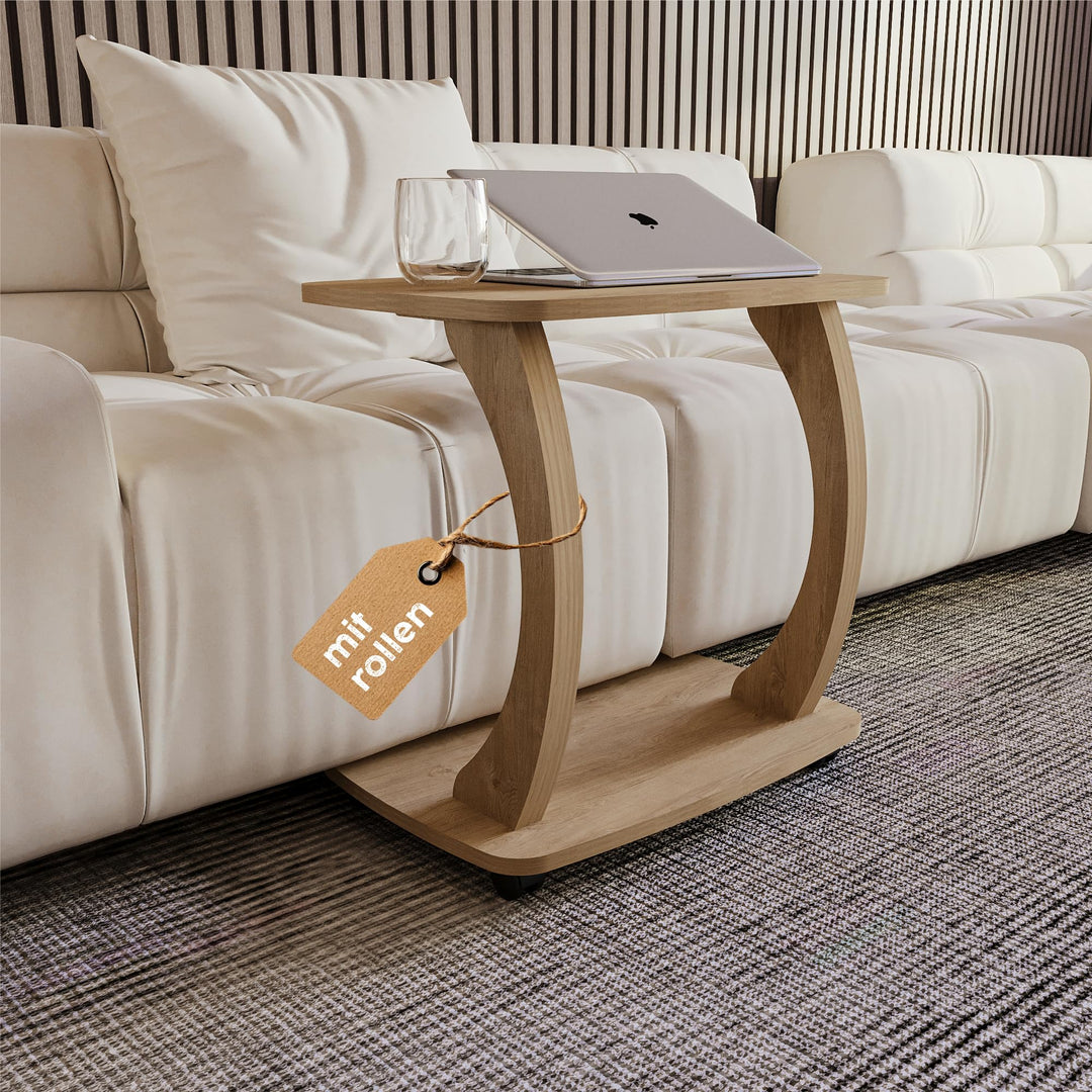 sugodesign Beistelltisch Couch, mit Rollen, Laptoptisch für Couch, Kleiner Wohnzimmertisch, Sofatisc