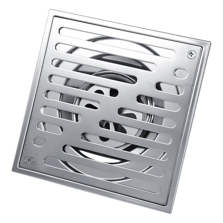 Fdit Bodenablauf,150 * 150mm Edelstahl Quadrat Geruchsneutral Badezimmer Bodenablauf Waste Gate Quad