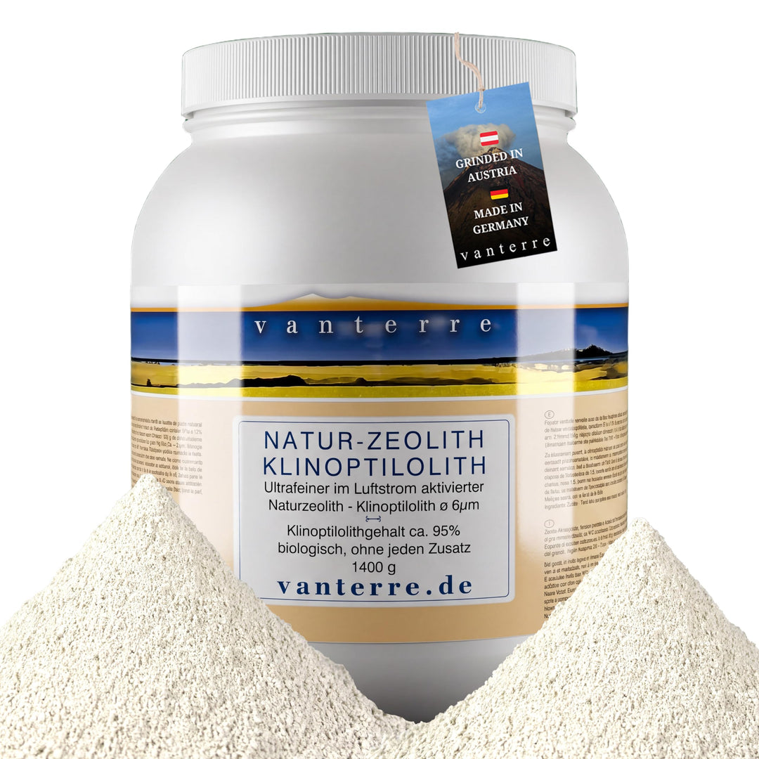 vanterre 1400g ZEOLITH - KLINOPTILOLITH ø 6µm - Im Luftstrom vermahlen und aktiviert