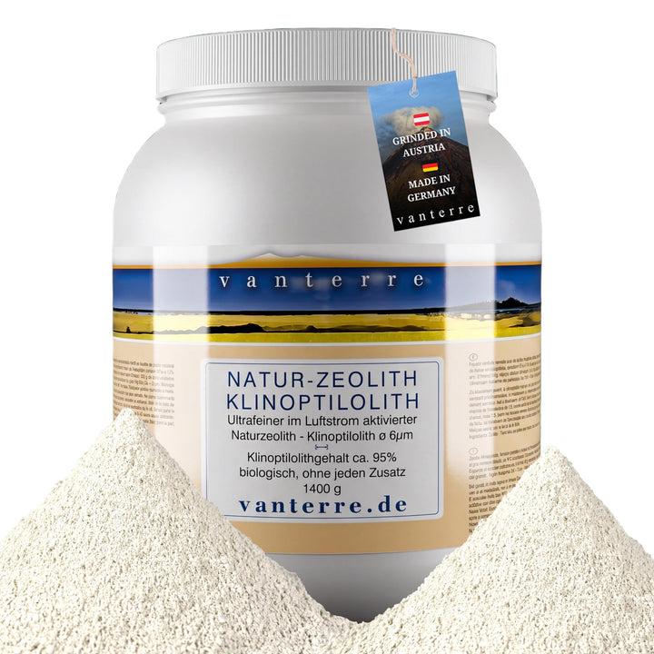 vanterre 1400g ZEOLITH - KLINOPTILOLITH ø 6µm - Im Luftstrom vermahlen und aktiviert