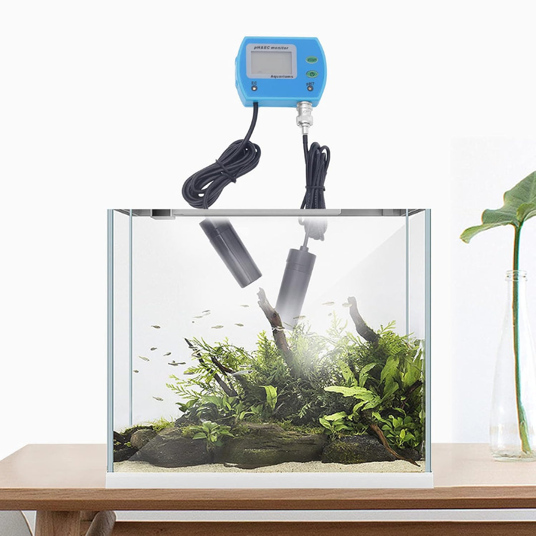 2-in-1 pH EC Messgerät Wasserqualität Tester,PH-9853 Monitor mit ATC &amp; LCD-Hintergrundbeleuchtung,Pr