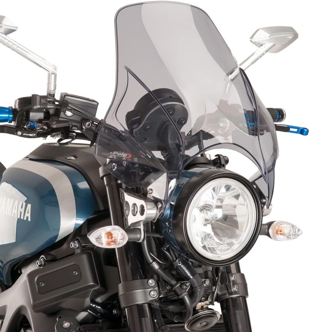 Windschild Puig Plus kompatibel für Triumph Thruxton 1200 / R rauchgrau