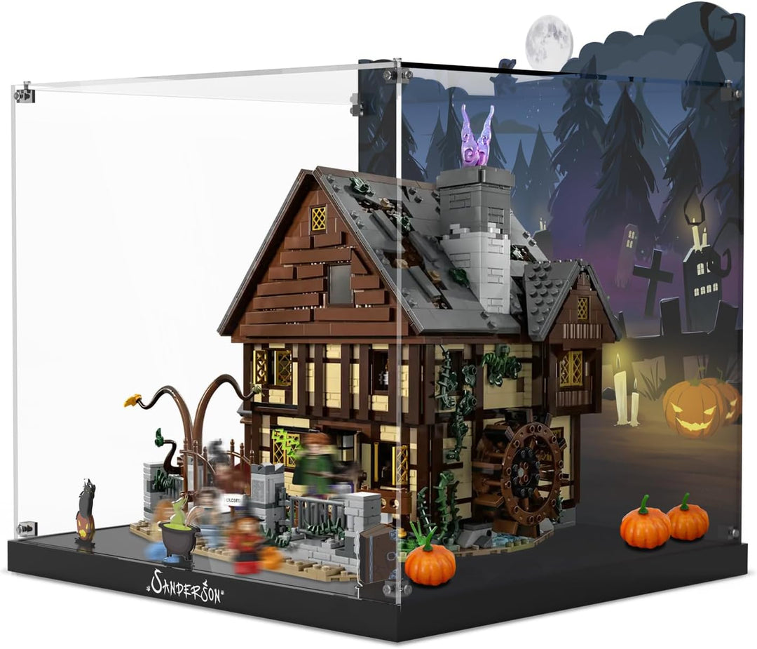 Acryl-Vitrine Kompatibel mit Lego Hocus Pocus: Das Haus der Sanderson-Schwestern (nur Box, kein Mode
