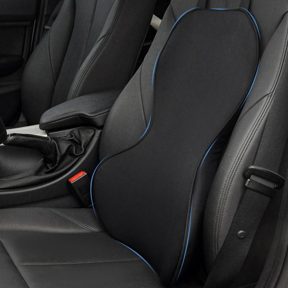 FOUNDCOOL Ergonomisches Lendenwirbelstützkissen, Rückenkissen aus Memory-Schaum für Autositze - Lend