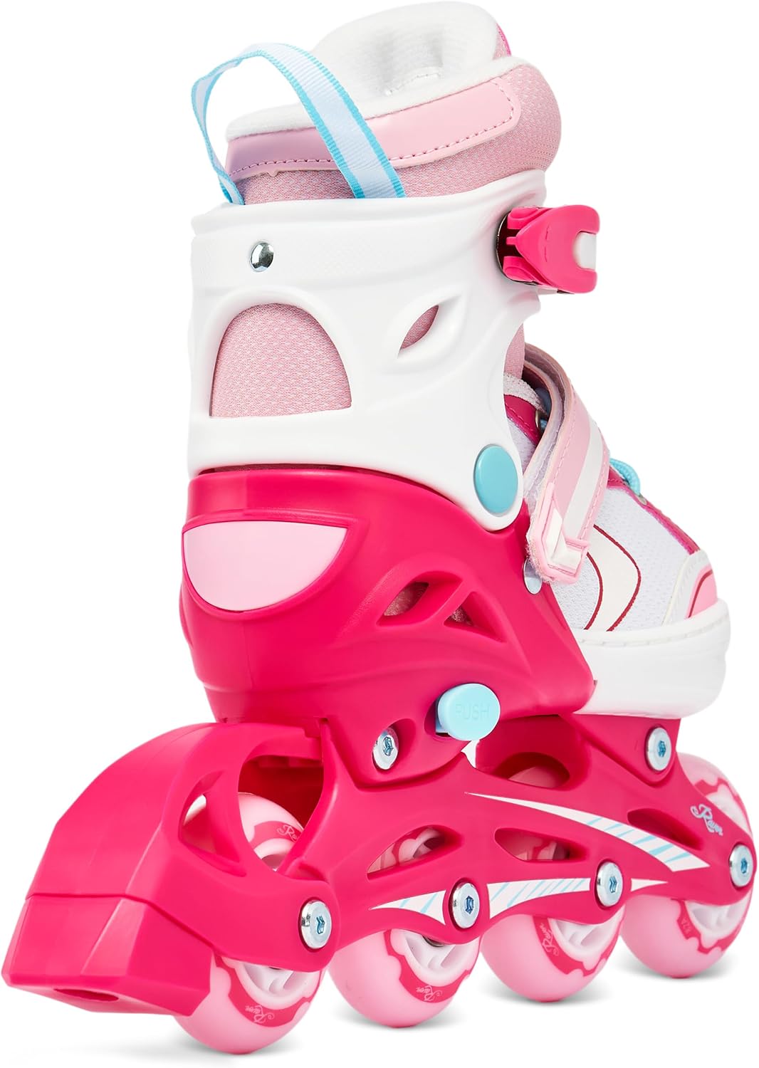 Kinder Inline Skates Inliner Raven Lia verstellbar mit LED Leuchtrad 30-33 (18-20,5cm) Raven Lia Pin
