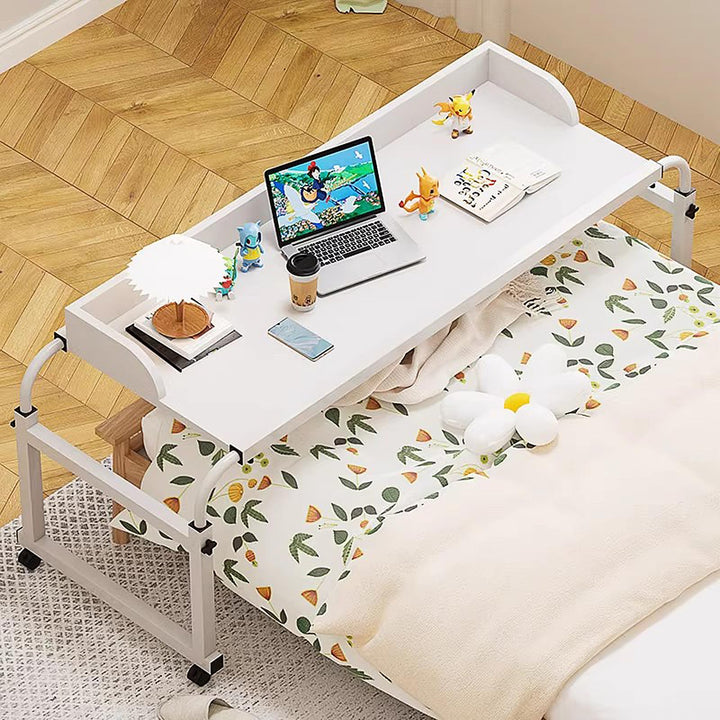 Über-Betttisch auf Rollen Höhenverstellbar/Breitenverstellbar Overbed Table Mobiler Schreibtisch Pfl