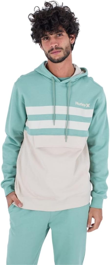 Hurley Herren M Oceancare Block Party Pullover Sweatshirt S Cilantro, S Cilantro
