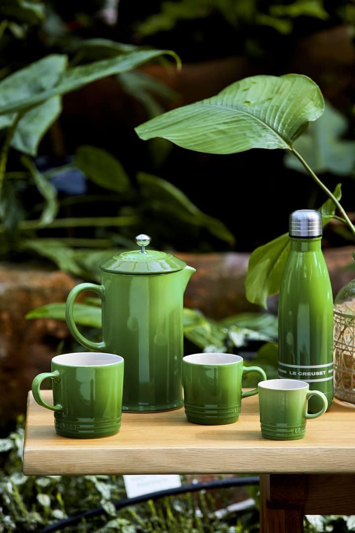 Le Creuset Kaffee-Bereiter/French Press mit Edelstahl-Presseinsatz, 1 L , Steinzeug, Bamboo, 6070608