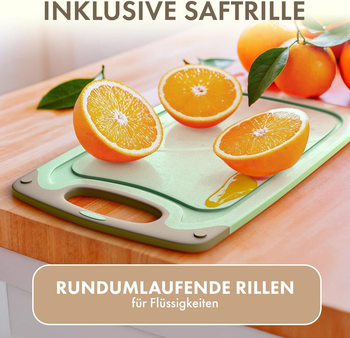 Blumtal Frühstücksbrettchen Kunststoff 25x15 cm im 2er Set - Brettchen spülmaschinenfest - Frühstück