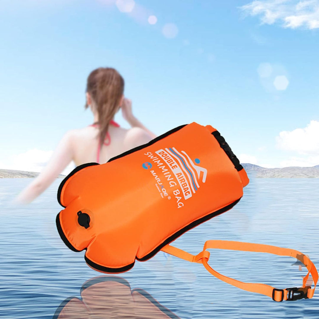 Premium Schwimmboje mit trockentasche, 20L für Triathleten, Stand up Paddling oder Wassersportler, o