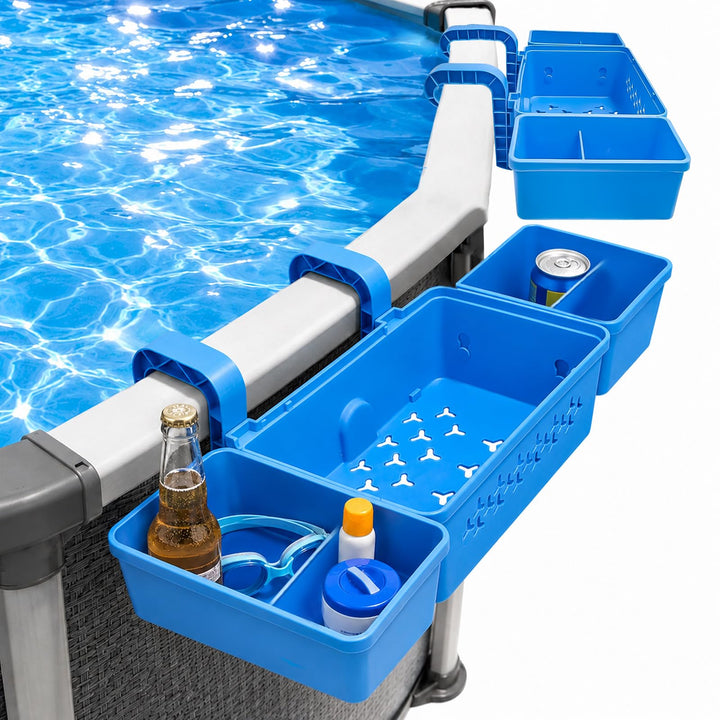 Getränkehalter Pool Stück, Pool Getränkehalter Blau, Pool Becherhalter aus Kunststoff, Multifunktion