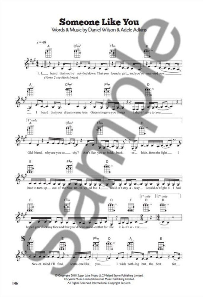 101 Hits For Ukulele (Blue Book), Taschenbuch