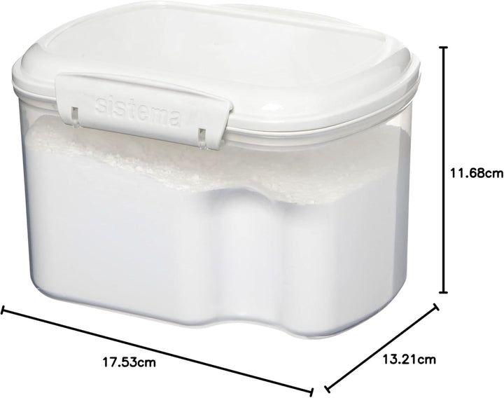 Sistema BAKE IT Vorratsdose | 1,56 l | Schüttdose mit Deckel für Lebensmittel | BPA-frei | perfekt f