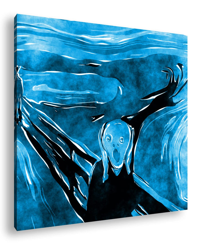 deyoli Edvard Munch Der Schrei Format: 70x70 Effekt: Monocrome Blau als Leinwandbild, Motiv fertig g