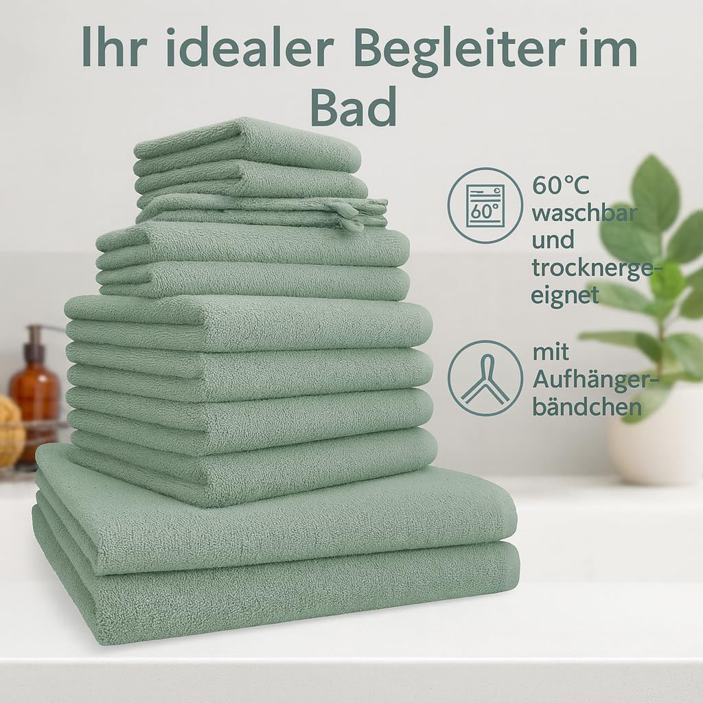 Betz Handtuch 6er Pack Handtücher Set Berlin Grösse 50x100 cm 100% Baumwolle - gut trocknend, leicht