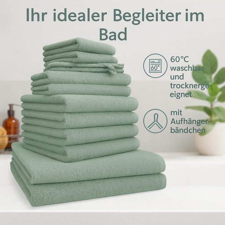 Betz Handtuch 6er Pack Handtücher Set Berlin Grösse 50x100 cm 100% Baumwolle - gut trocknend, leicht