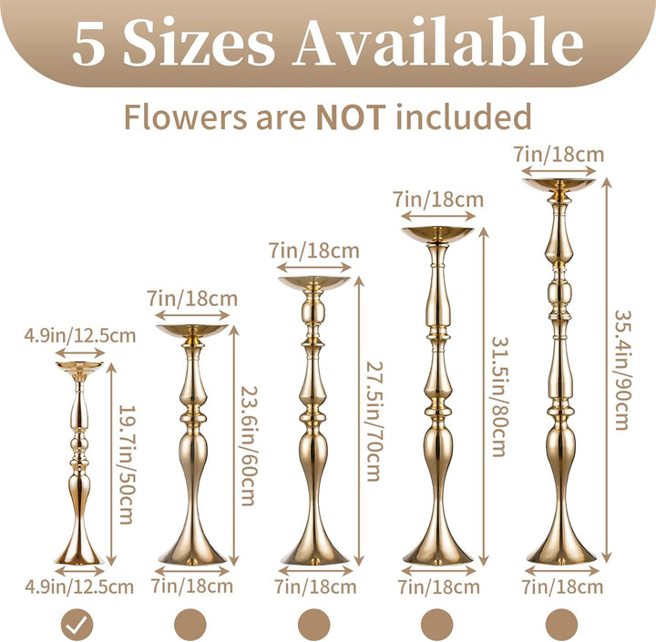 Sziqiqi 2Pcs 50 cm Höhe Metall Kerzenhalter Kerze ständer Hochzeit Mittelpunkt Event Road führen Flo