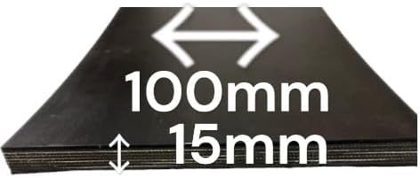 Gummistreifen mit Gewebeeinlage 1000mm lang 15mm dick 80mm bis 200mm breit Vollgummi Hartgummi Gummi