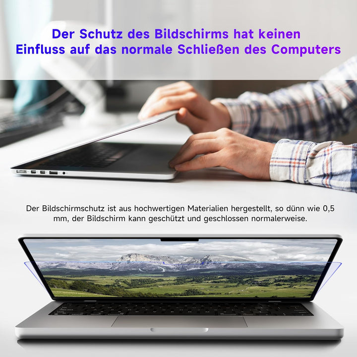 IPROKKO 2 Pack Blaulichtfilter Displayschutzfolie für MacBook Pro 16 Zoll (2024-2021, M4/M3/M2/M1) B