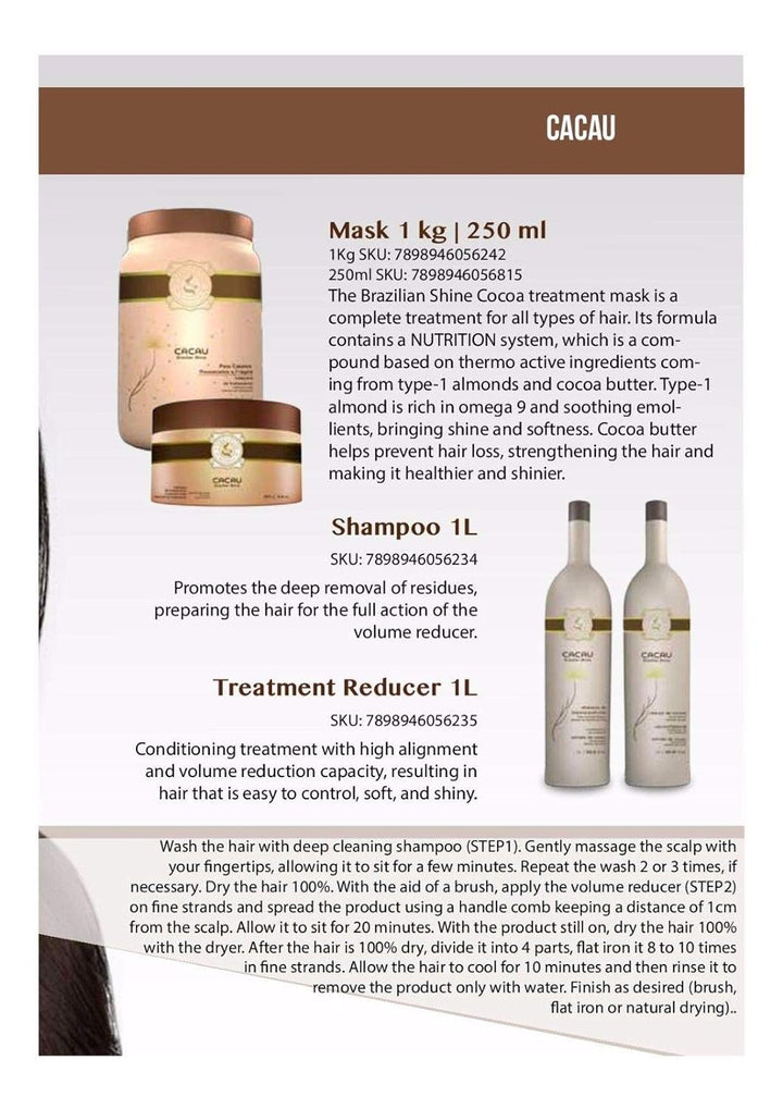 Eternity Liss brasilianischen Glanz Cacau Hair Care Kit (2 x 1 Liter) Juste Kératine, Juste Kératine