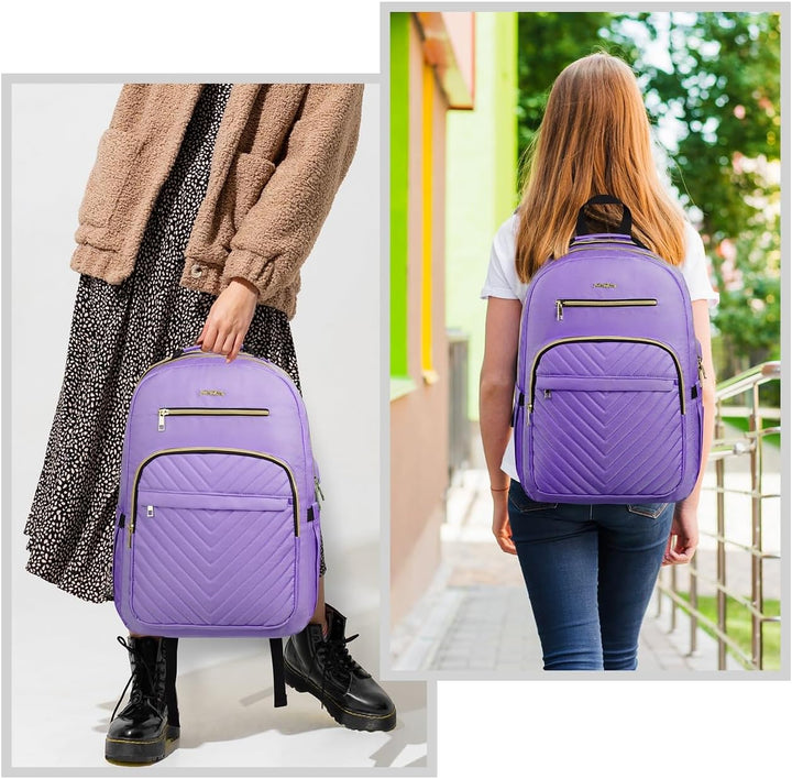 YAMTION Rucksack Damen,Schulrucksack Mädchen Teenager Schultasche Frauen 17.3 Zoll Laptop Rucksack m