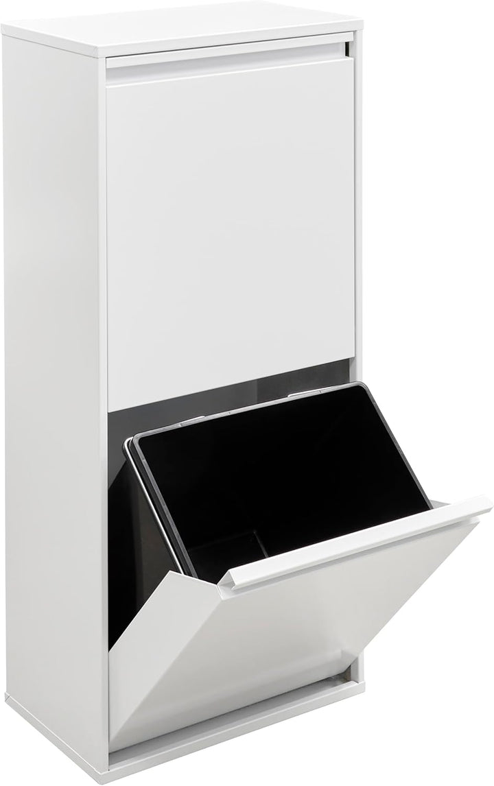 ARREGUI Basic CR401-B2 Mülltrennsystem aus Stahl | 2 Fächer Mülleimer für die Küche | 2 Fach Abfalle