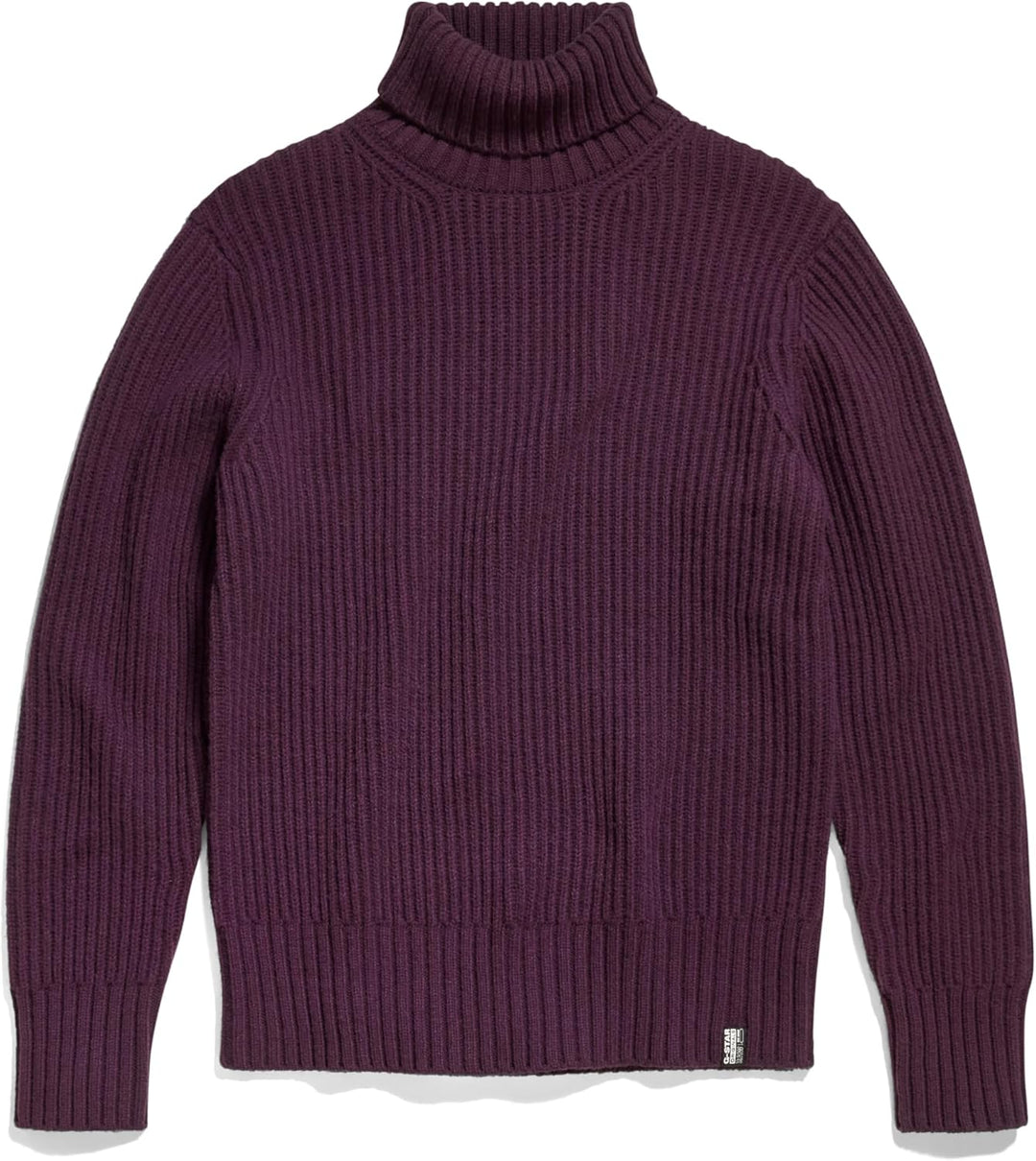 G-STAR Herren Essential Turtle Knitted Pullover Knits M Purpur (Lt Maze D23732-d447-8880), M Purpur