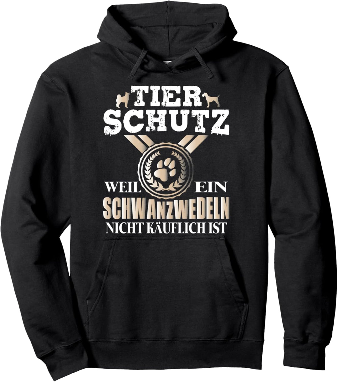 Tierschutz Schwanzwedeln Hundebesitzer Pullover Hoodie