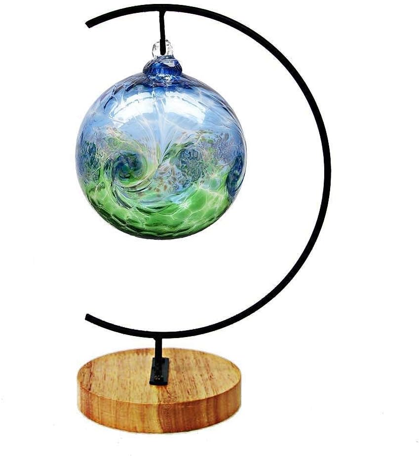 Fosinz Ornament Display Stand - Holz Eisen Hängende Stand Pflanzen Halter für hängende Glas Globe Ai