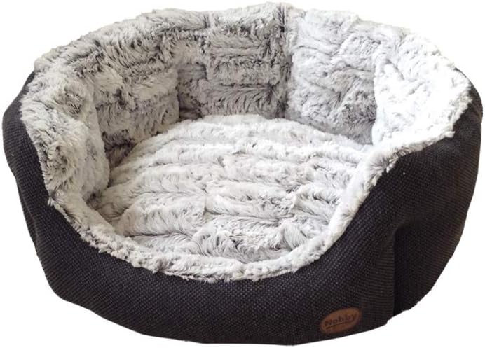 Nobby Komfort Bett oval "CACHO" dunkelgrau L x B x H: 45 x 40 x 19 cm dunkelgrau 45 x 40 x 19 cm, du