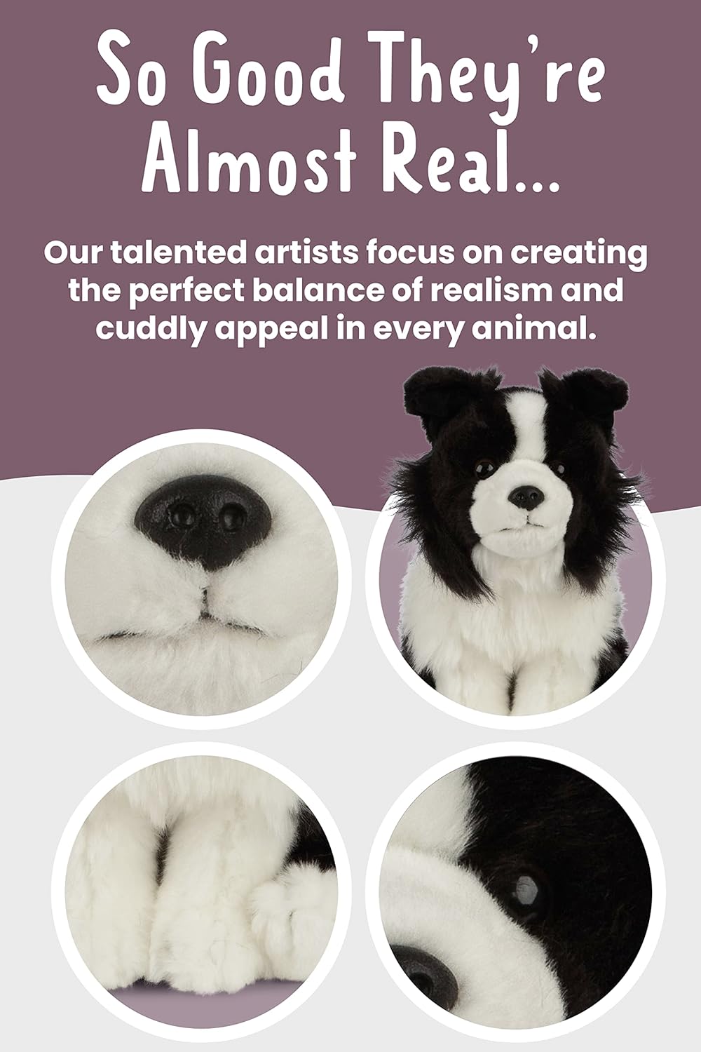 Living Nature Soft Toy - Stofftier Border Collie (20cm)