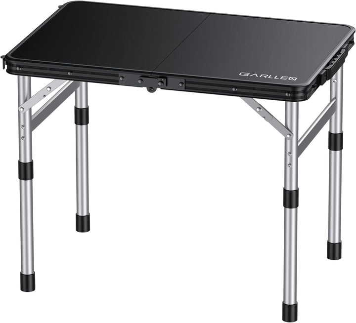 GARLLEN Campingtisch klappbar Klapptisch, 58x40cm & 3 Höhenverstellbar(26/48/70cm) ABS Wasserdichter
