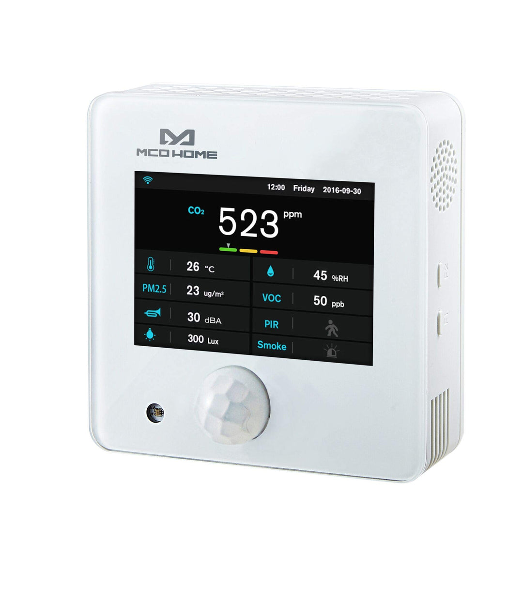 MCO Home A8-9 Multi Sensor/Z-Wave Plus Temperature Sensor, Humidity, PM2.5, CO2, COV, PIR, Lighting,