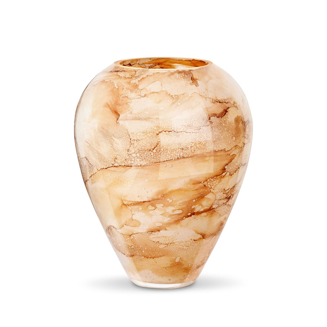 Terroso – Vase – Mundgeblasenes warmweisses Glas – Luxuriöses Erscheinungsbild, Stilvoll & Elegant -