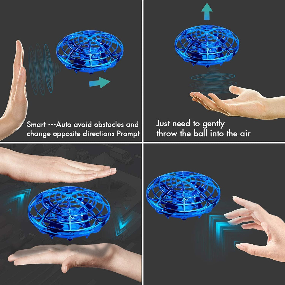 ShinePick UFO Mini Drohne, Kinder Spielzeug Handsensor Quadcopter Infrarot-Induktions-Flying Ball Fl