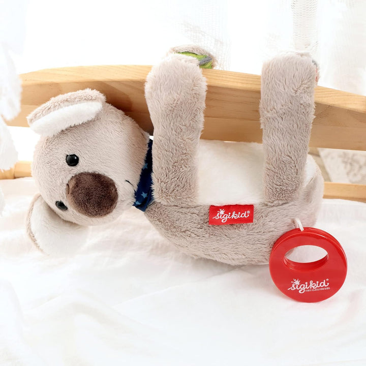 SIGIKID 42416 Hängespieluhr Koala Musik Mädchen und Jungen Babyspielzeug empfohlen ab Geburt grau Gr