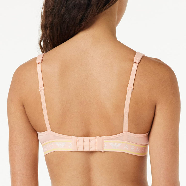 Emporio Armani Damen Women's Iconic Logoband Padded Bra XS Apricot, XS Apricot