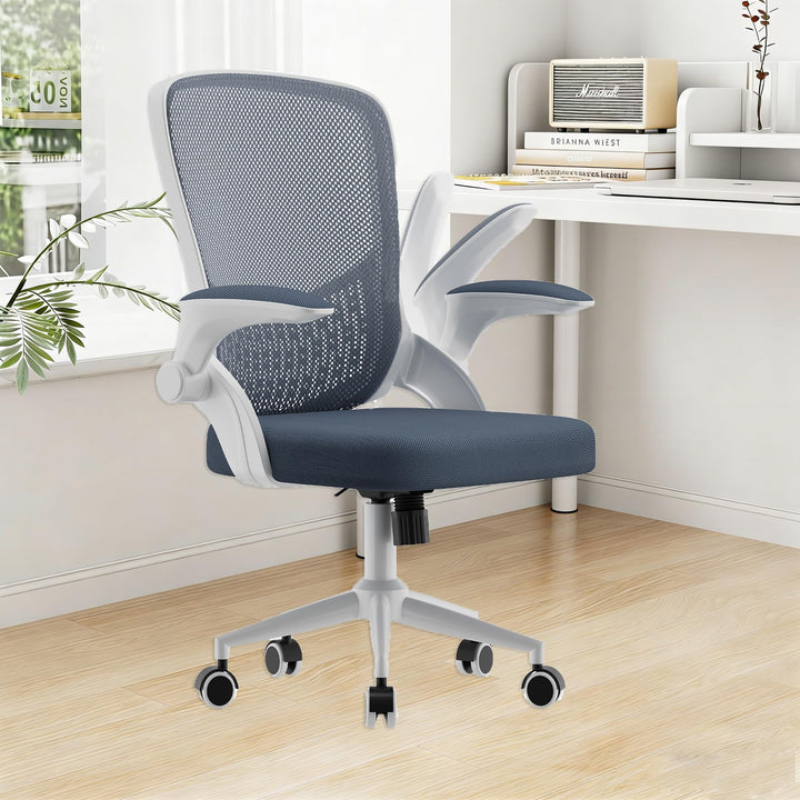 naspaluro Ergonomischer Bürostuhl, Schreibtischstuhl mit 90° Klappbaren Armlehnen, Einzigartige Lend