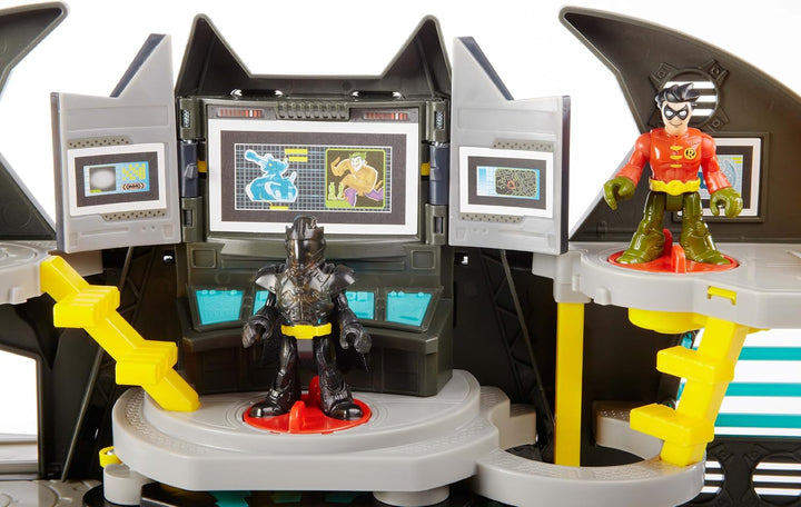 Imaginext X7677 Batman Batcave Playset with Batman and Robin Figures, Command Centre, Darts Launcher