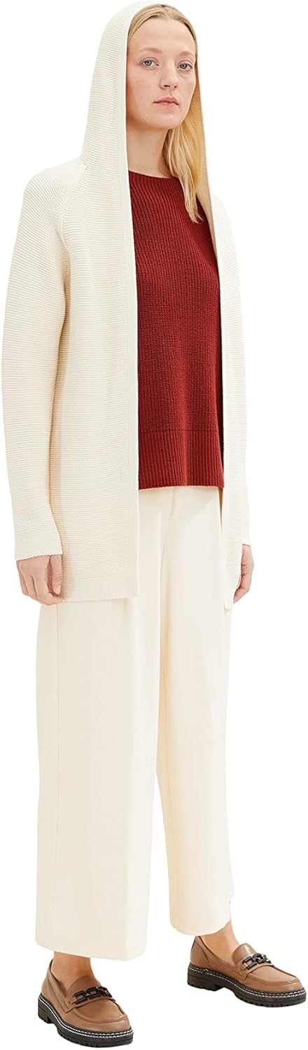 TOM TAILOR Damen Strickpullover ohne Ärmel S 27470 - Dark Maroon Red, S 27470 - Dark Maroon Red