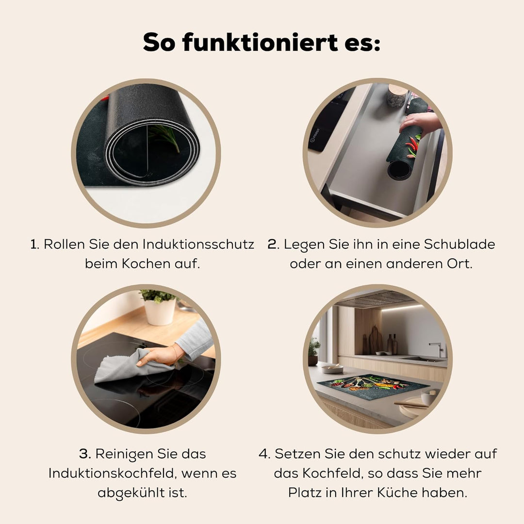 Herdabdeckplatte 70x52 cm Einteilig Abdeckplatten Cerankochfeld Abdeckung Ceranfeld Herdplattenabdec