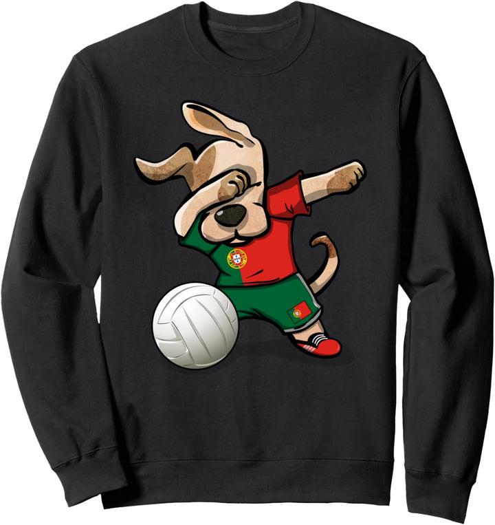 Tupfender Hund Portugal Volleyball - Portugiesische Flagge Sweatshirt